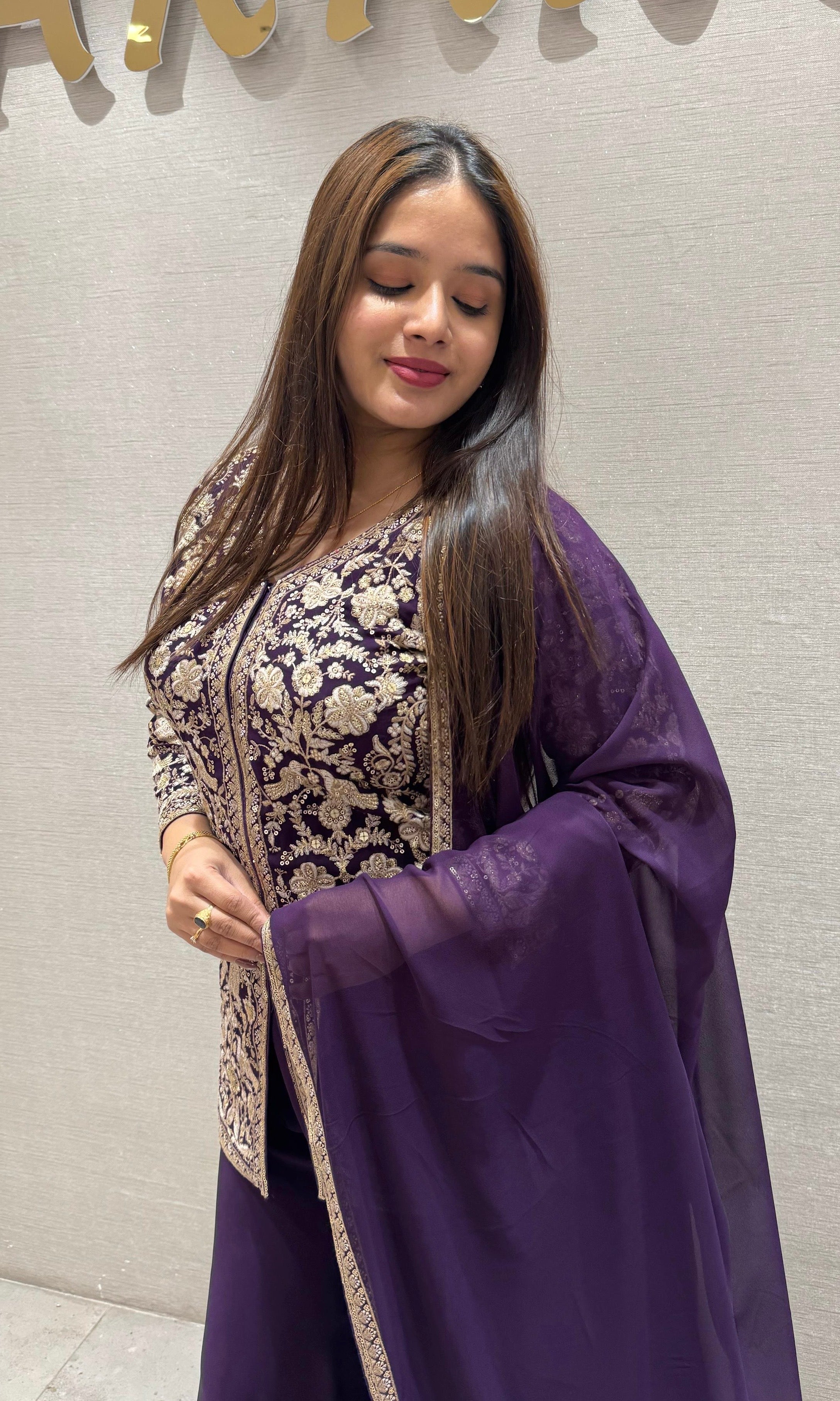 Purple palazzo set