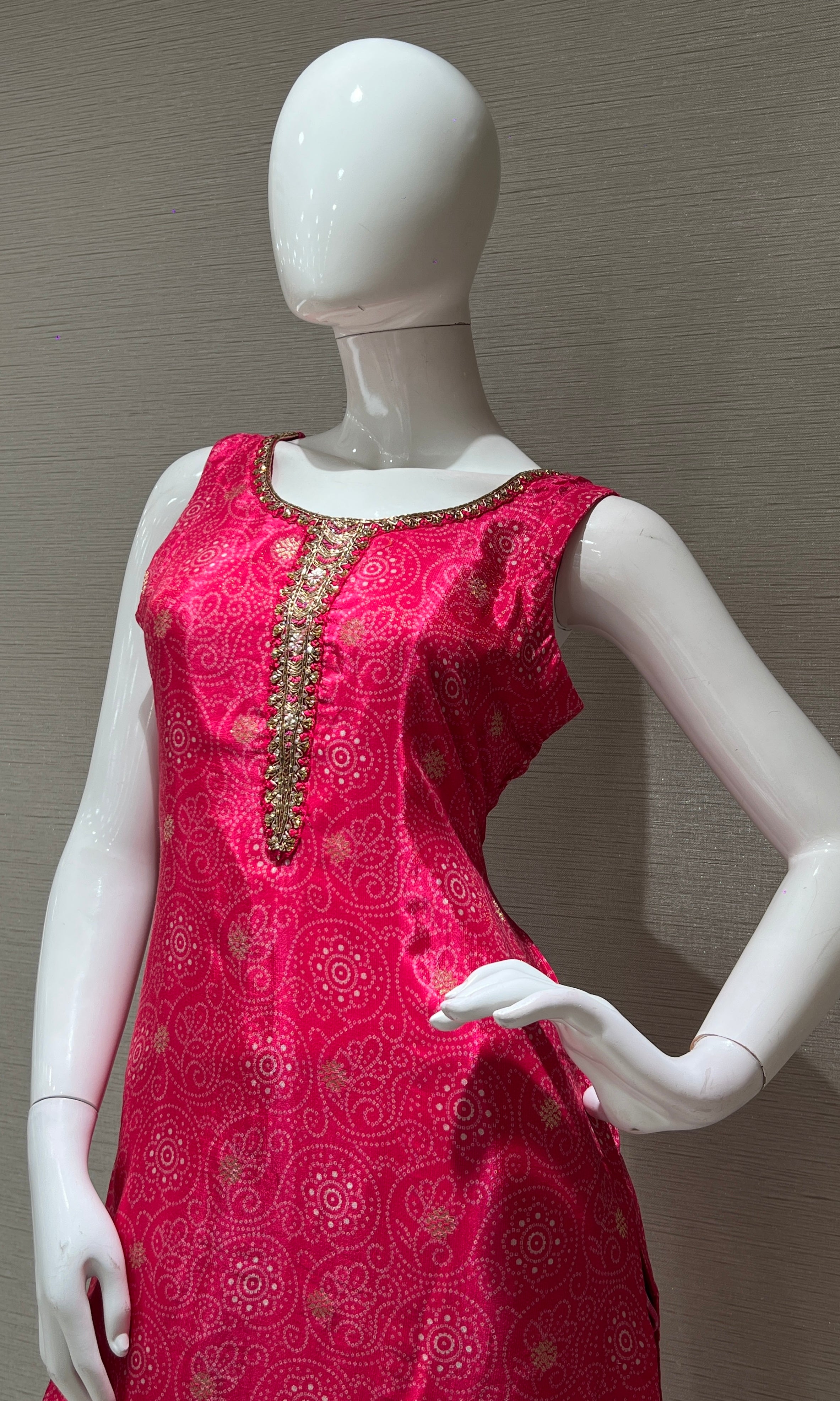 Pink and Gold Ethnic Kurta Set