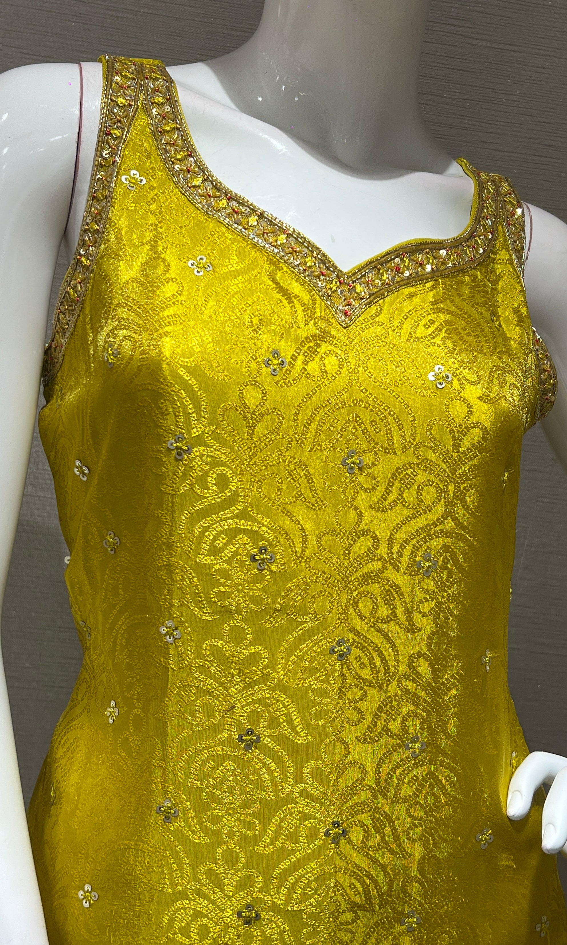 Mehandi green EMBROIDERED SHARARA SET