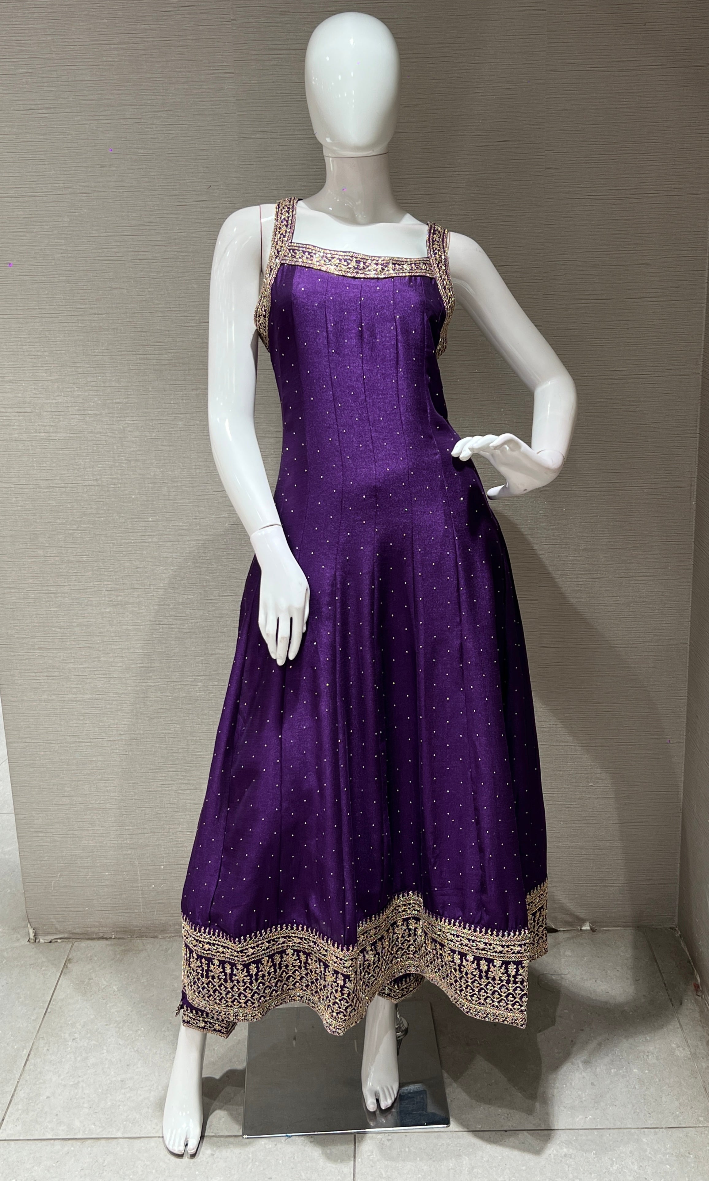 Purple gold Ethnic kurta set