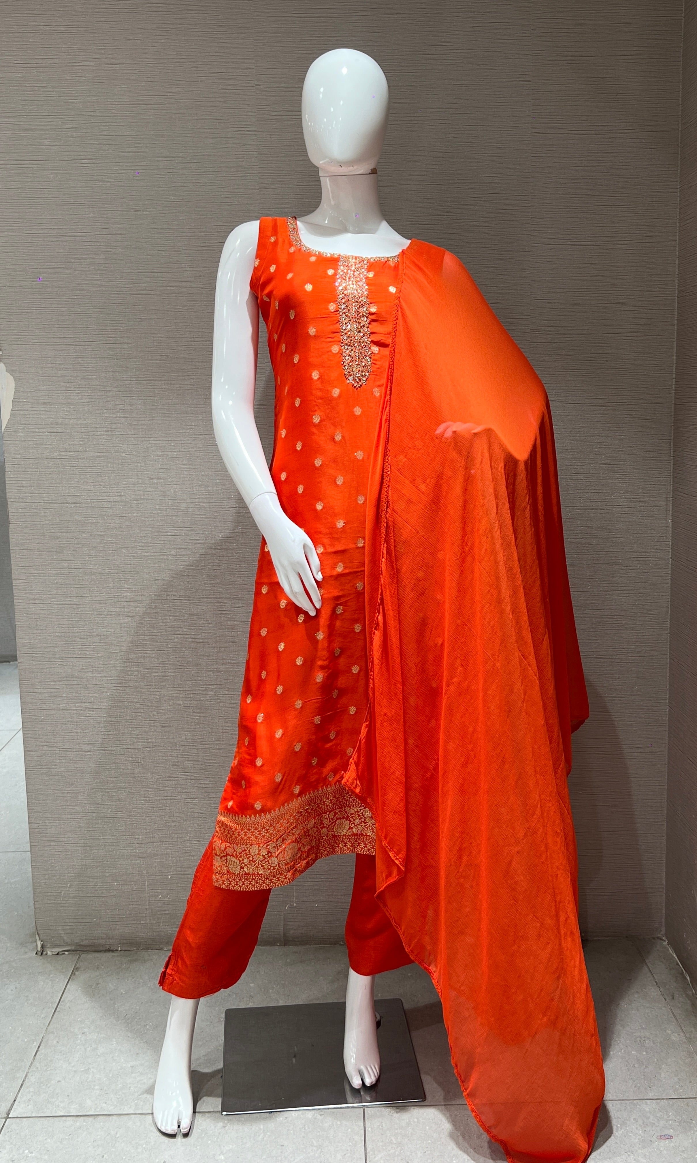 Radience Orange kurta set