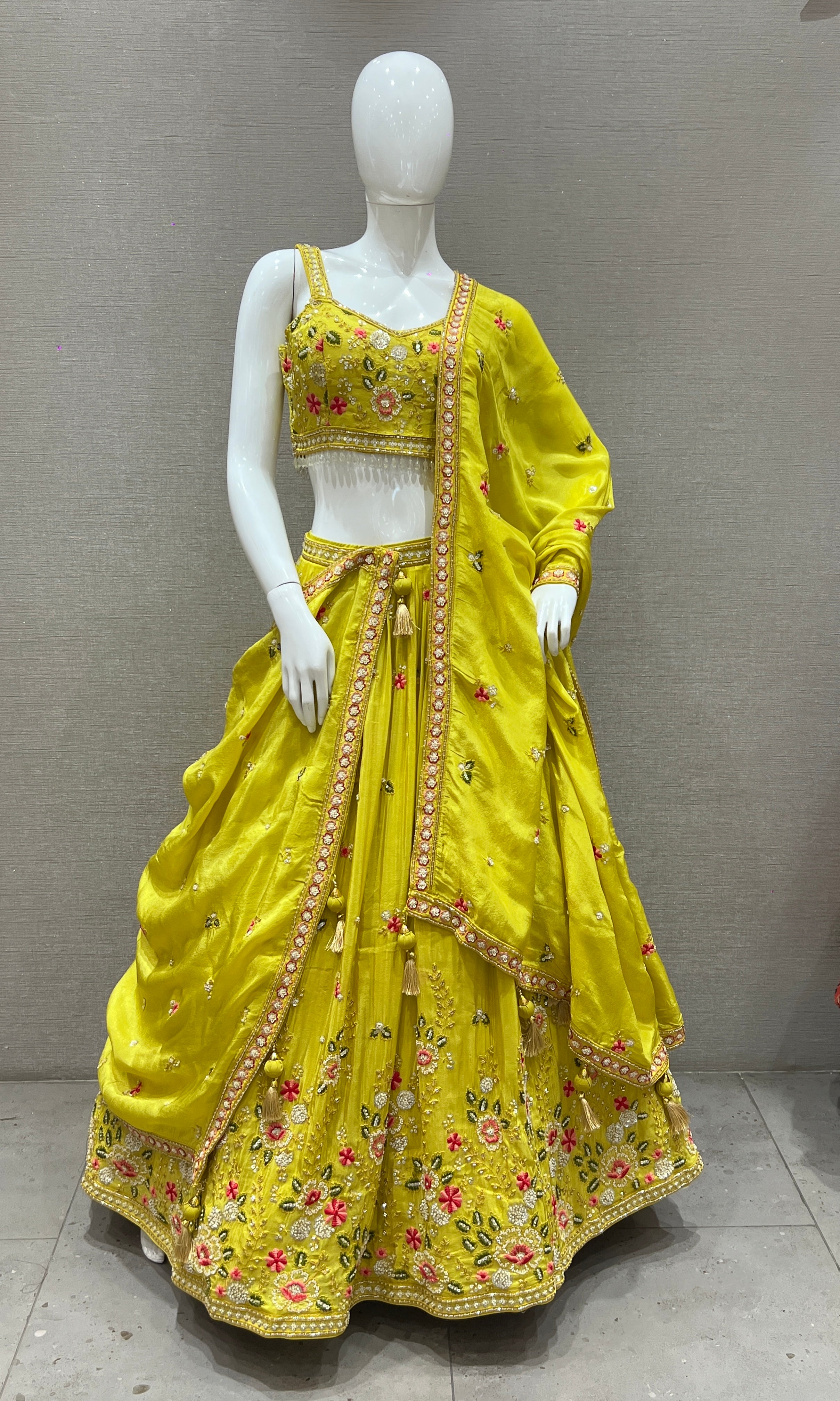 Mustard Marigold Bloom Lehenga
