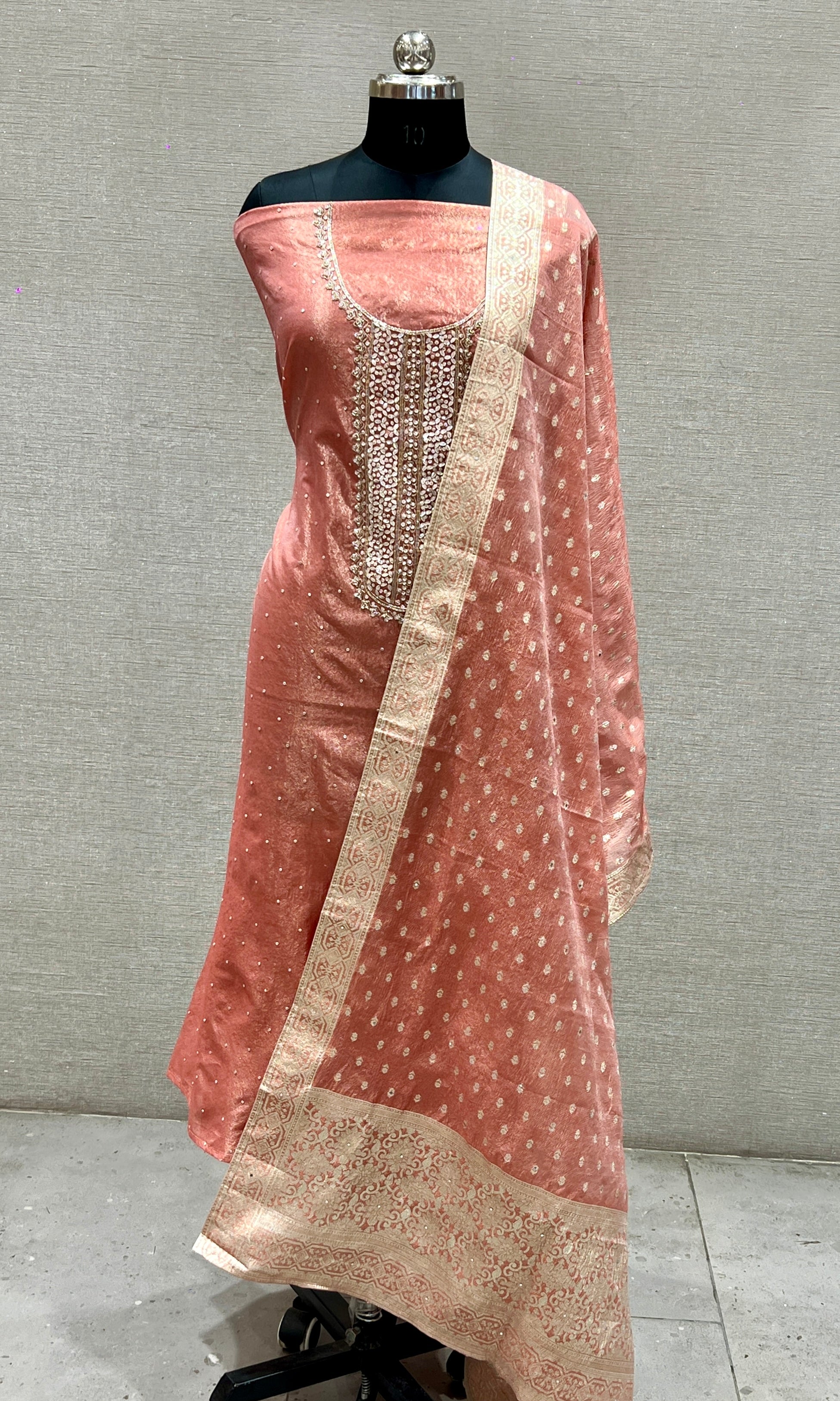 Rust dress material