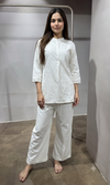 white Cotton Ethnic Co-ord Set