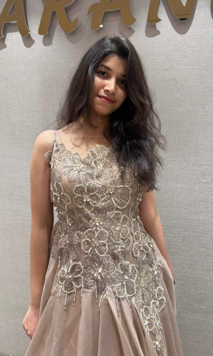 Champagne Dream layered long dress
