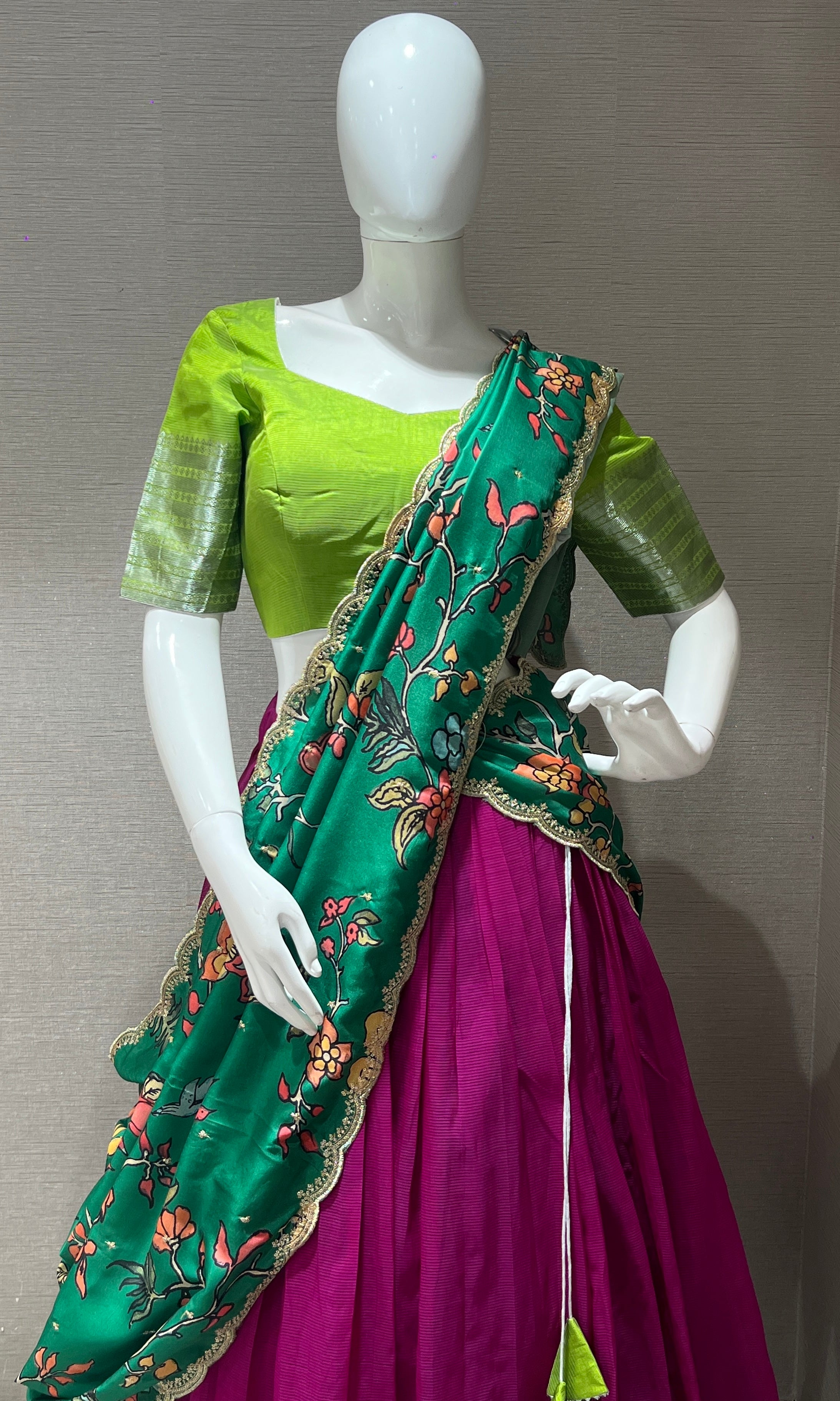Wine Lehenga