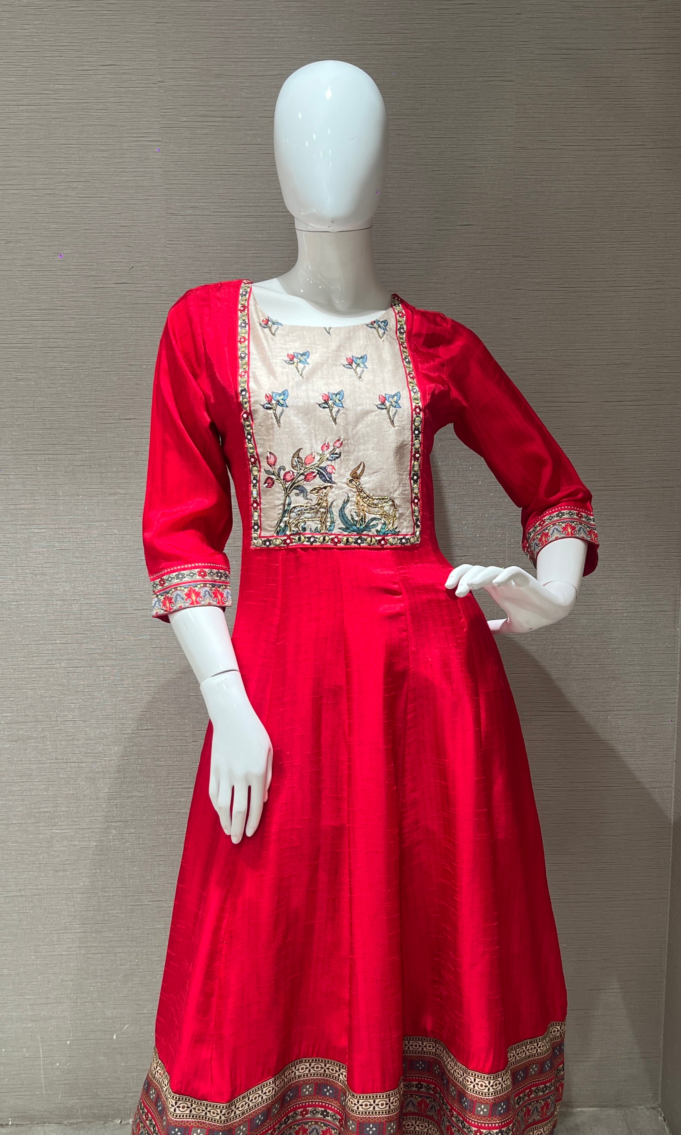 Red kurta set
