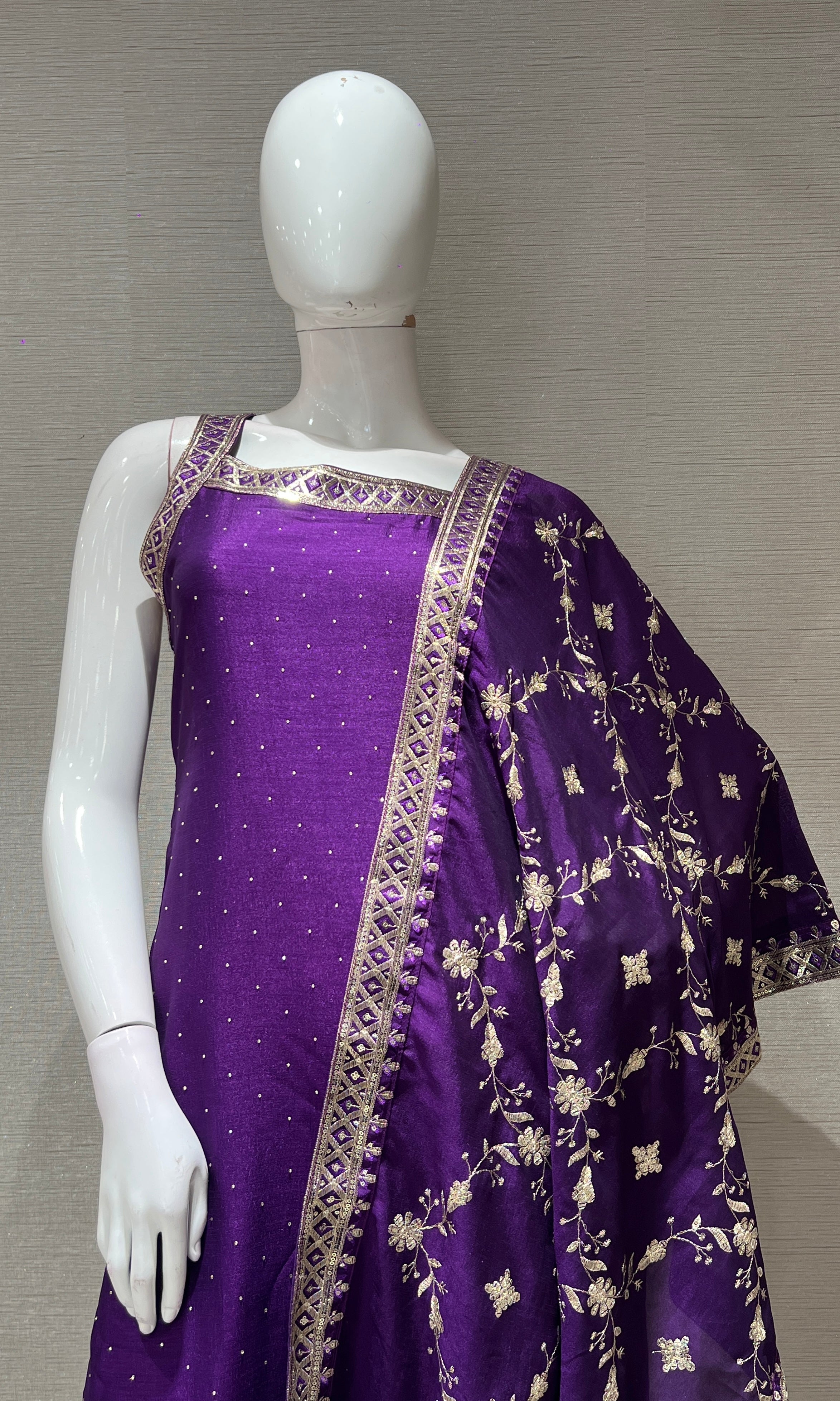 Purple ETHNIC GOLDEN kurta set