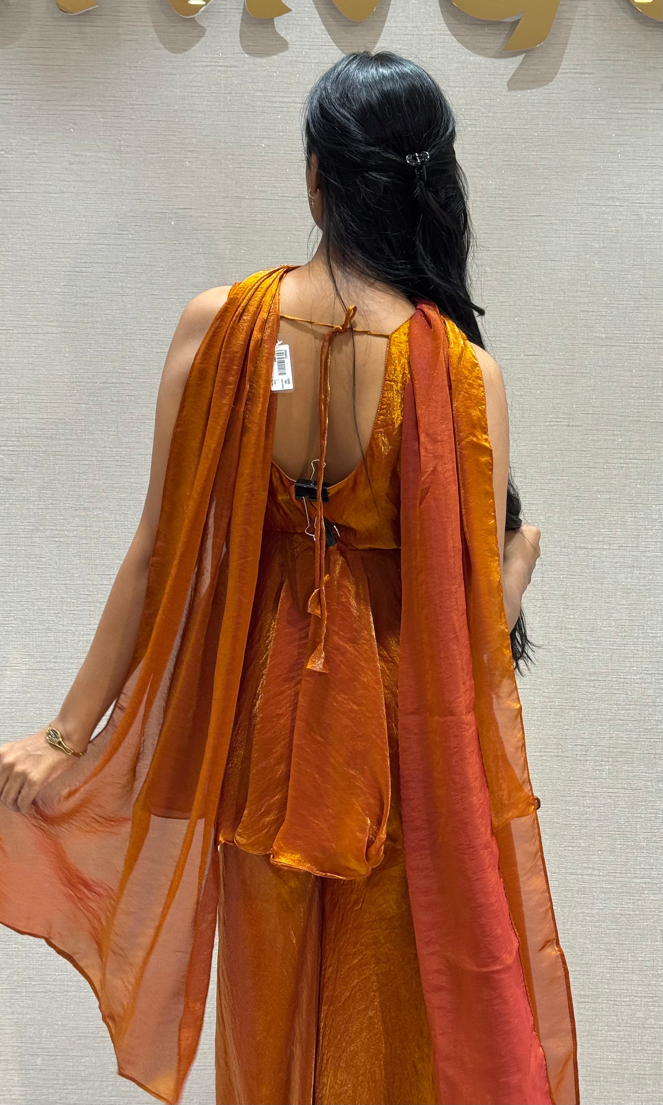 CAMELBROWN Glow Embroidered Halter Palazzo Set