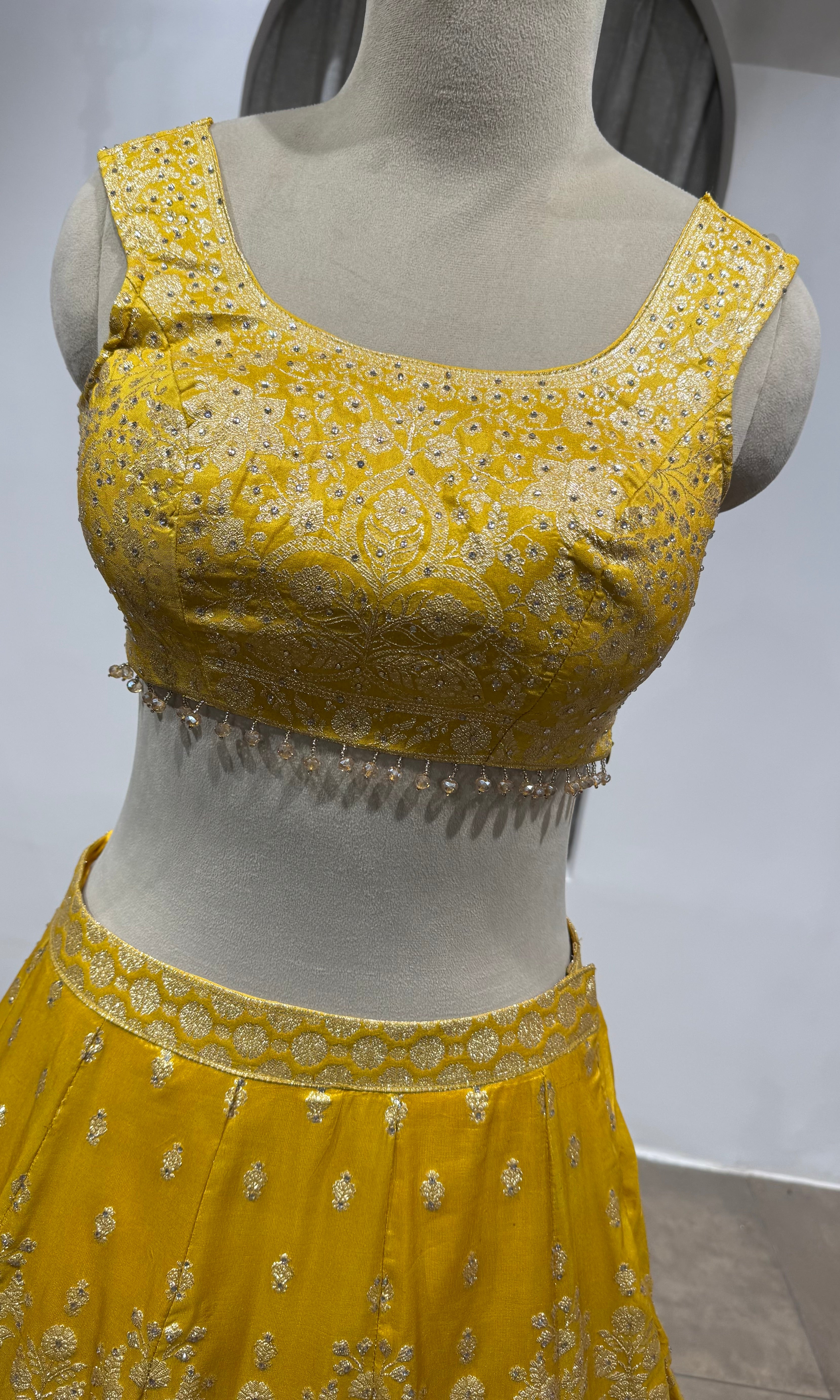 Yellow Party Wear Lehenga with Dupatta