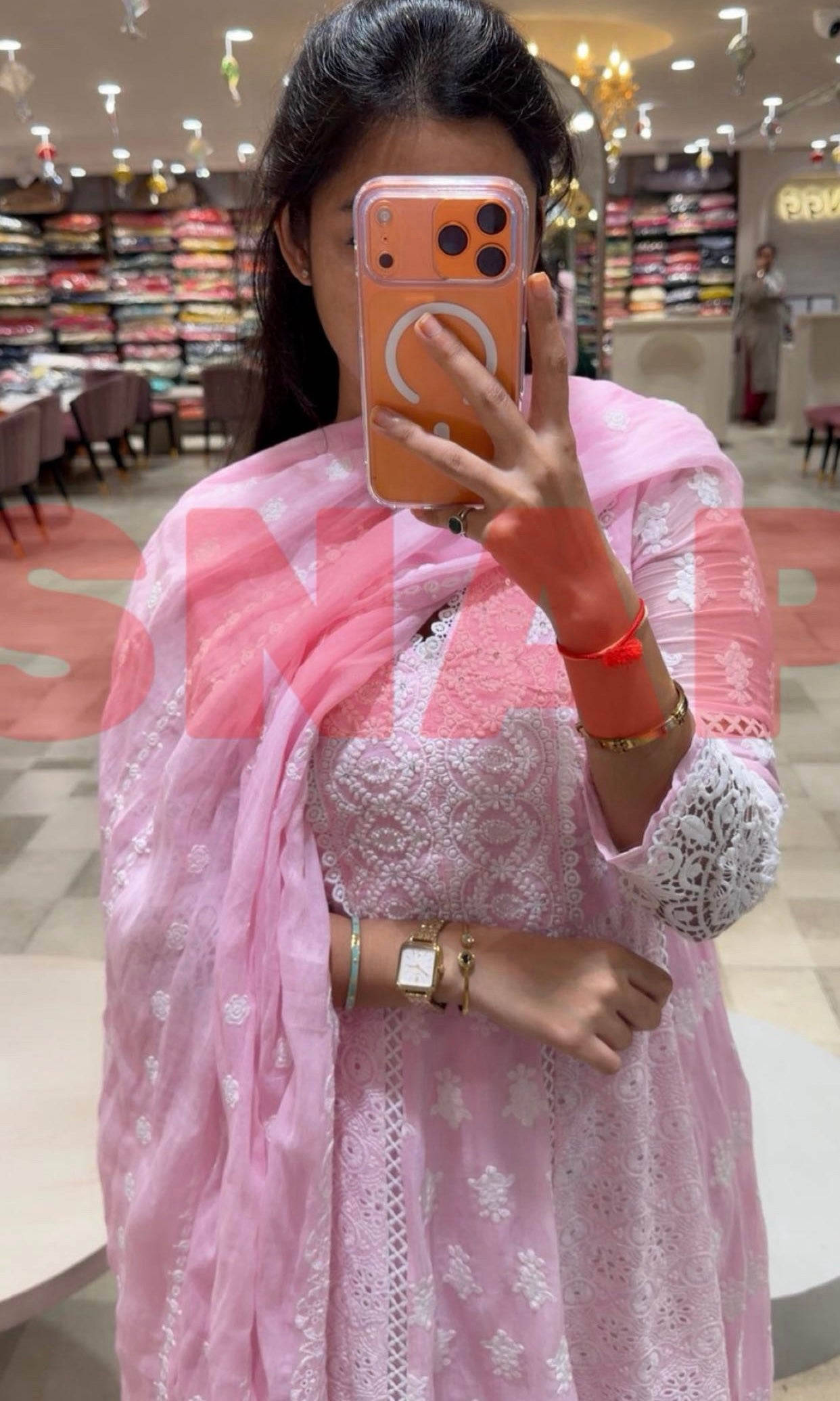Blush Pink Chikankari Kurta Set