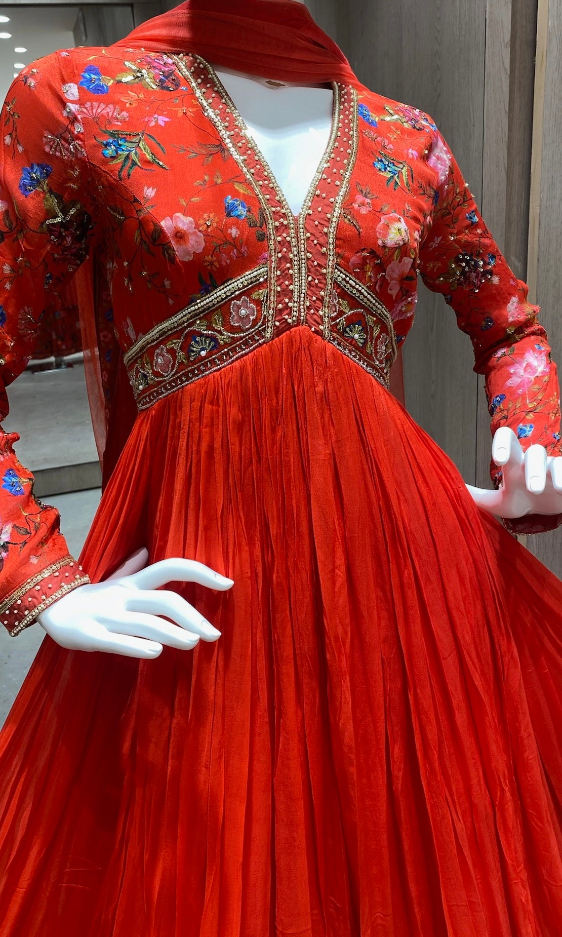 Red Gown from Shantanu & Nikhil Collection – Panache Haute Couture