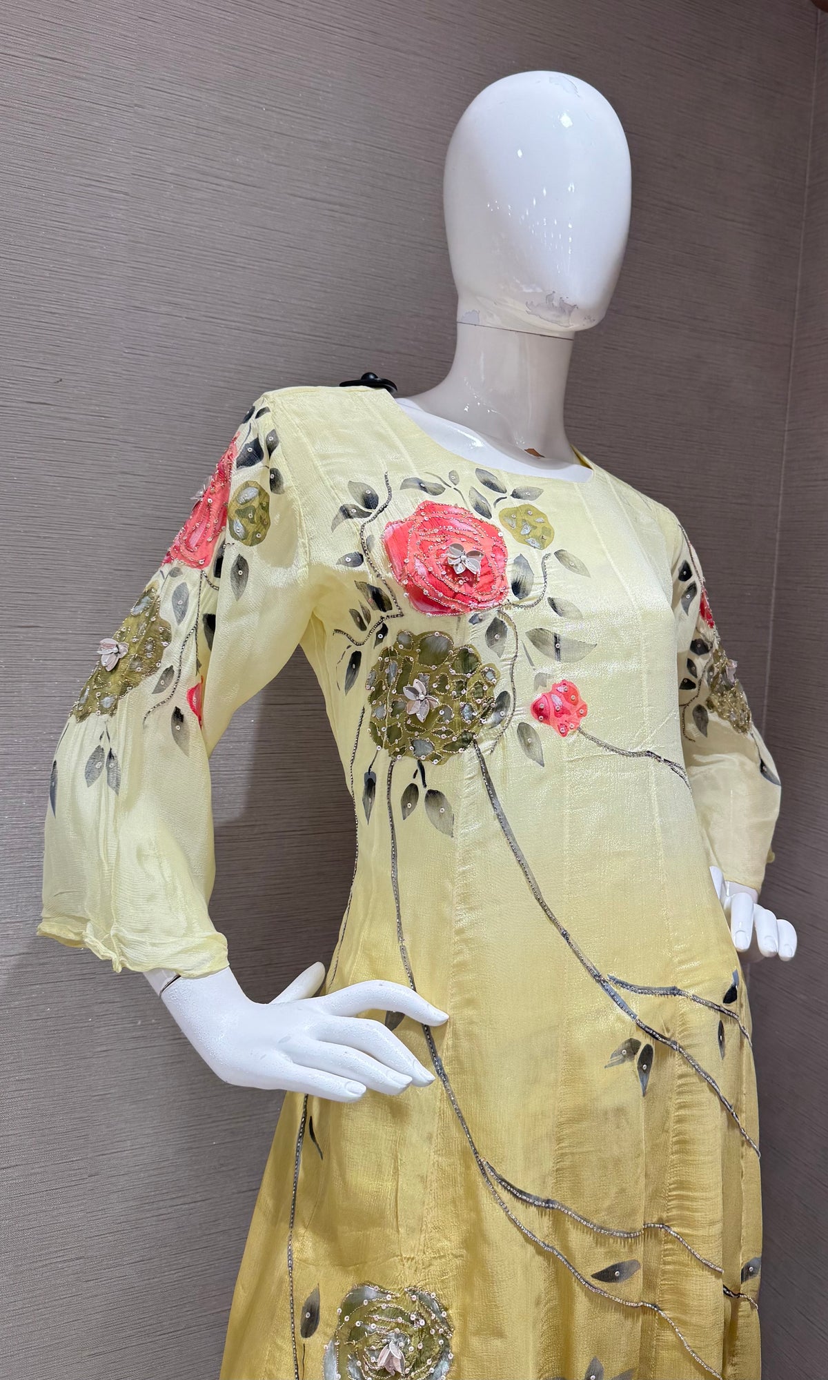 Liril Floral Embroidered Ethnic Kurta set with Dupatta